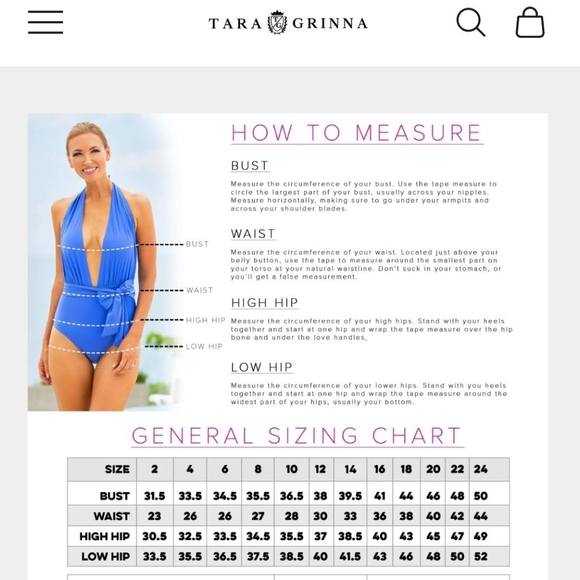 TARA GRINNA Black White Bikini Top Size 32-36 E Excellent Condition - Picture 6 of 8